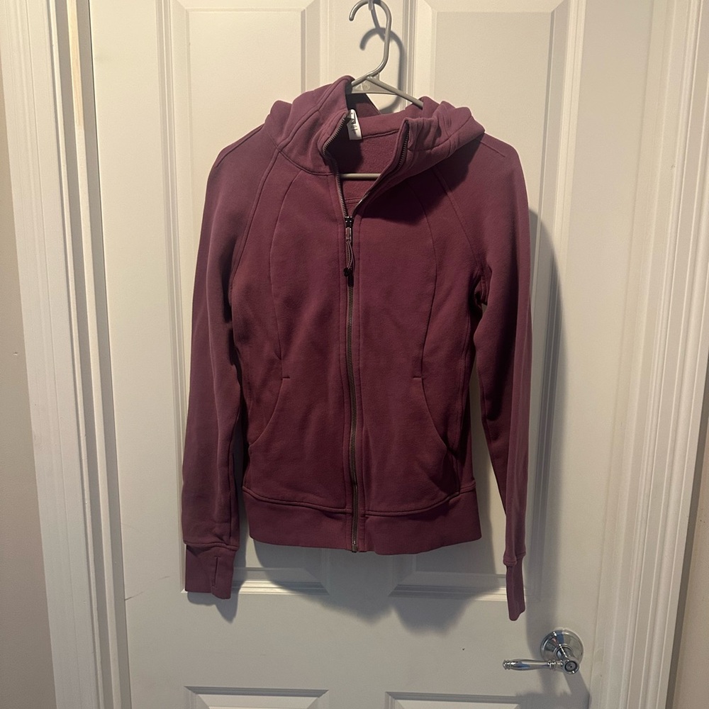 Women's Vintage Plum Zip-Up Scuba Hoodie by Lululemon Size 6